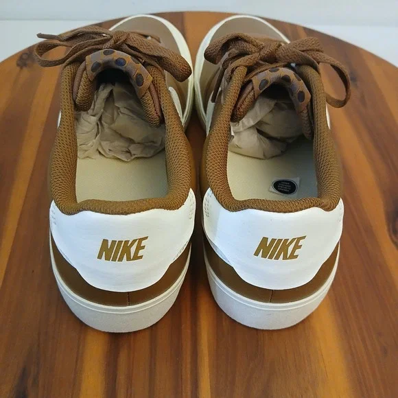 Nike Court Shot Mens 8 British Tan Low Top Board Shoes Sneakers FQ8146-201